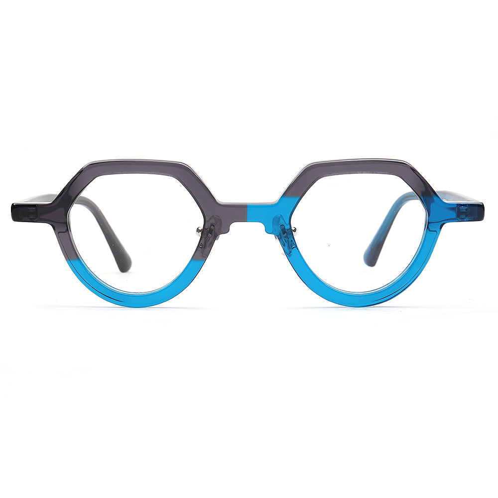 Lindsey | Vintage Small Geometric Two Tone Glasses Frames