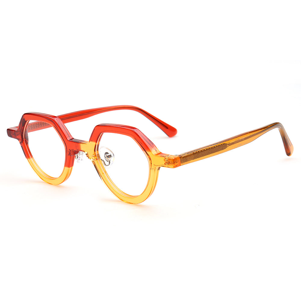 Lindsey | Vintage Small Geometric Two Tone Glasses Frames