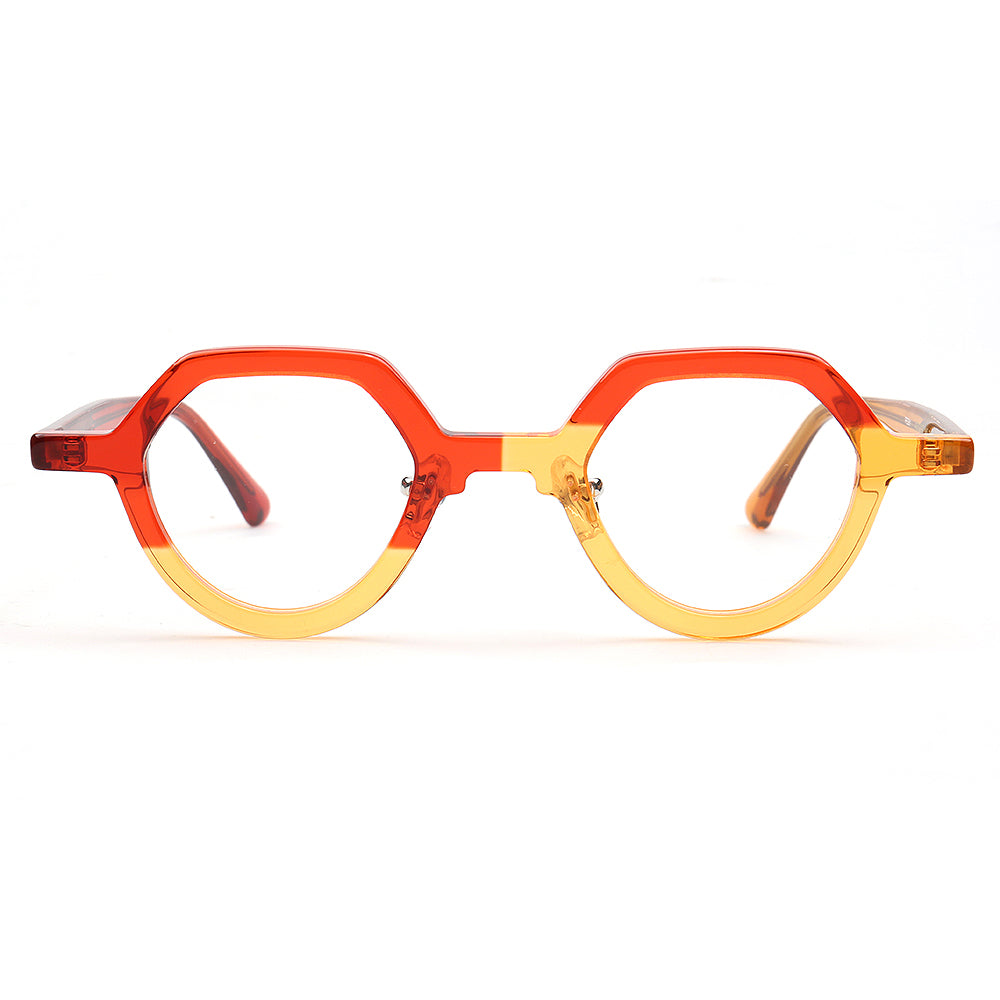 Lindsey | Vintage Small Geometric Two Tone Glasses Frames