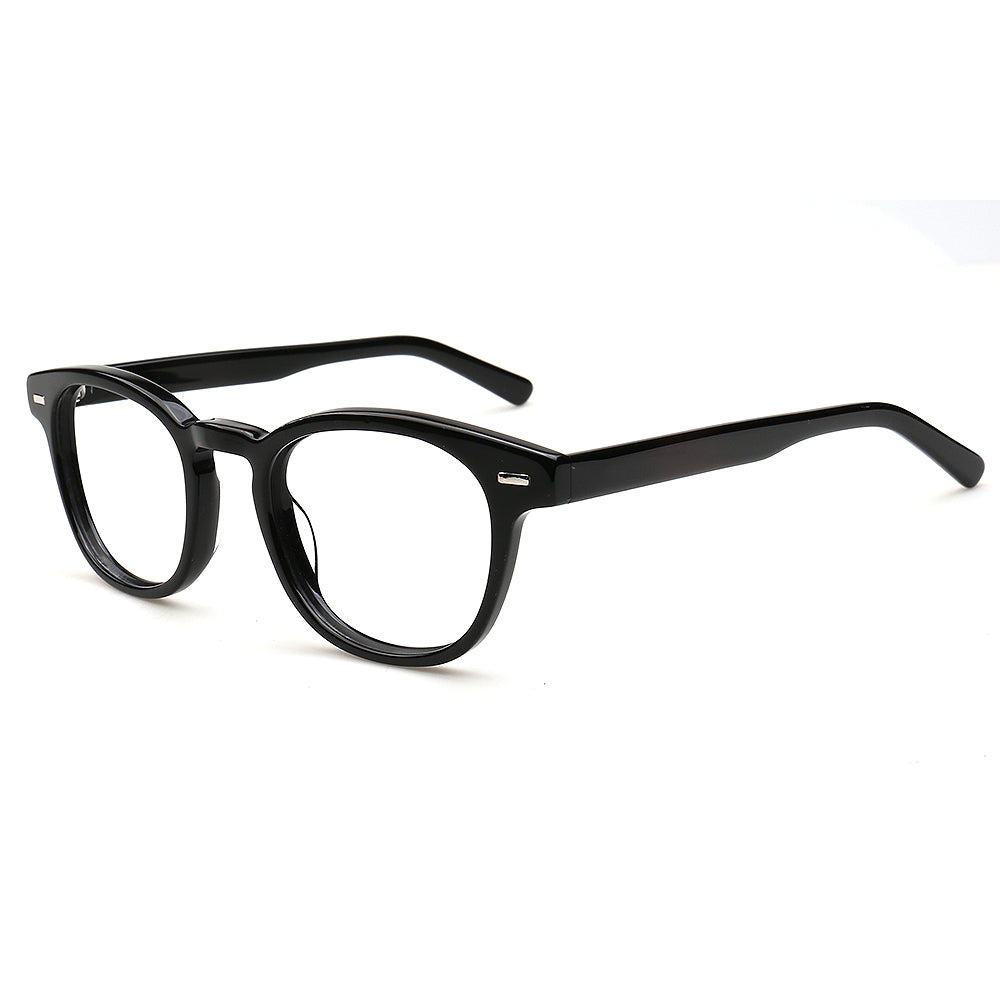 mens square spectacles black