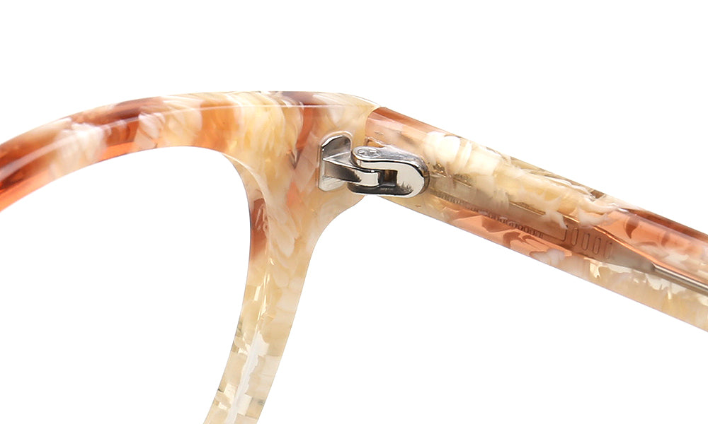 hinges of marble square acetate eyewear