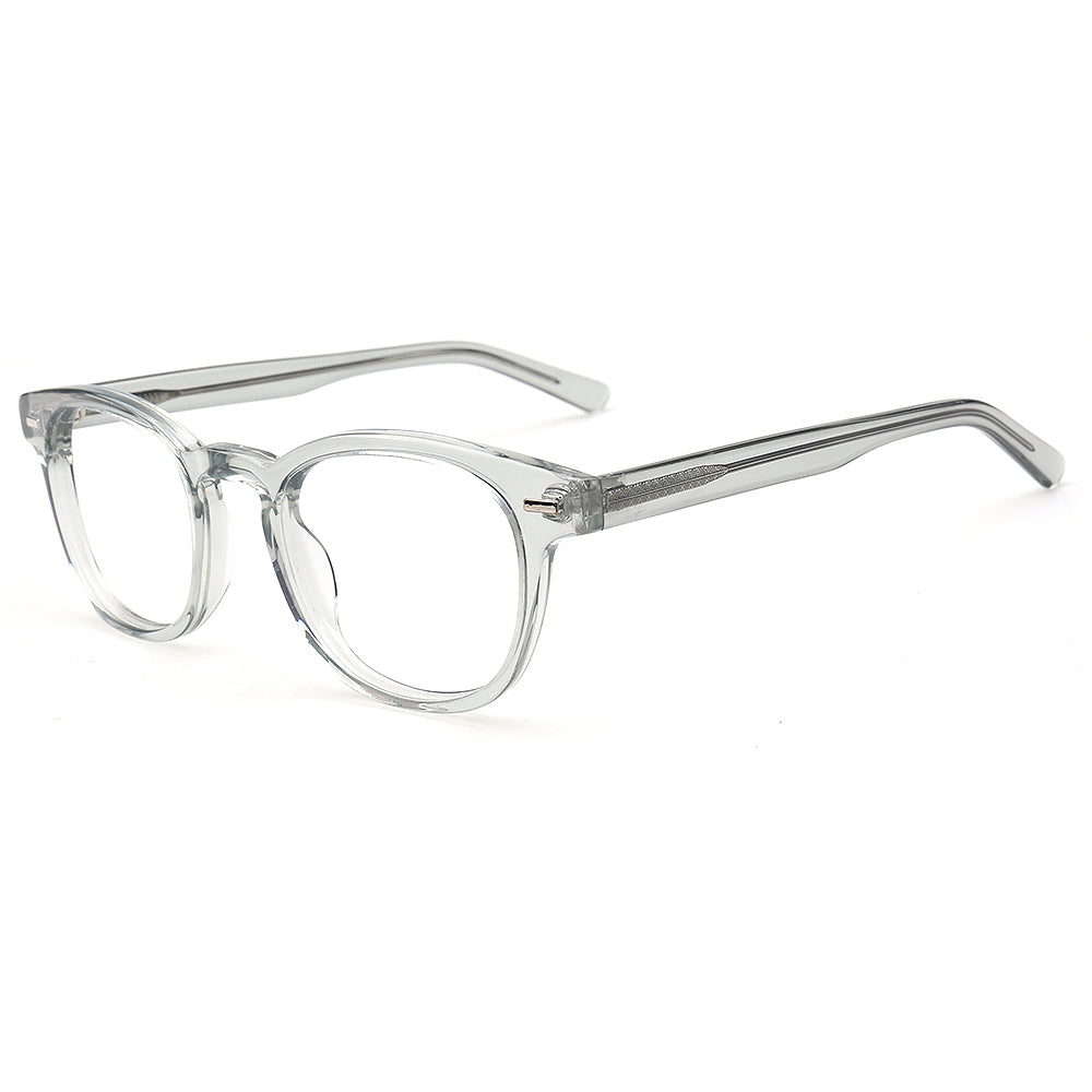 mens transparent grey eyeglass frames square 