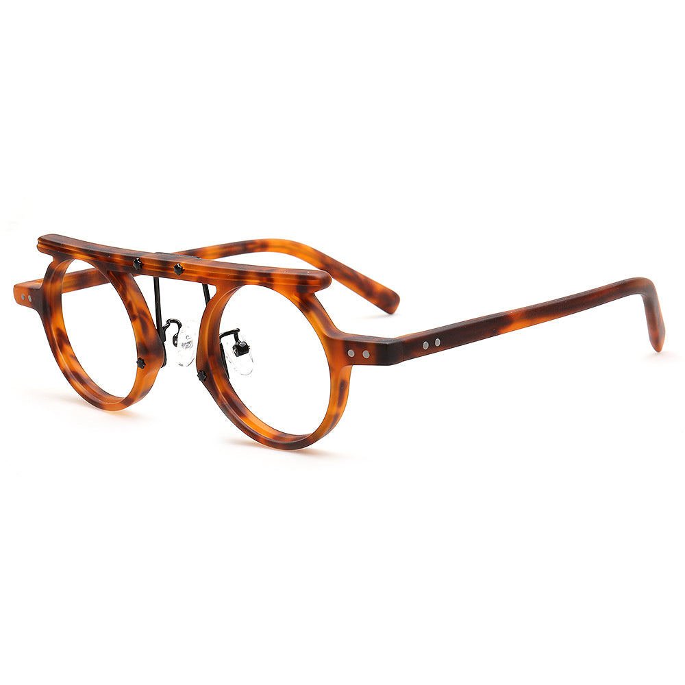 round amber spectacles retro glasses