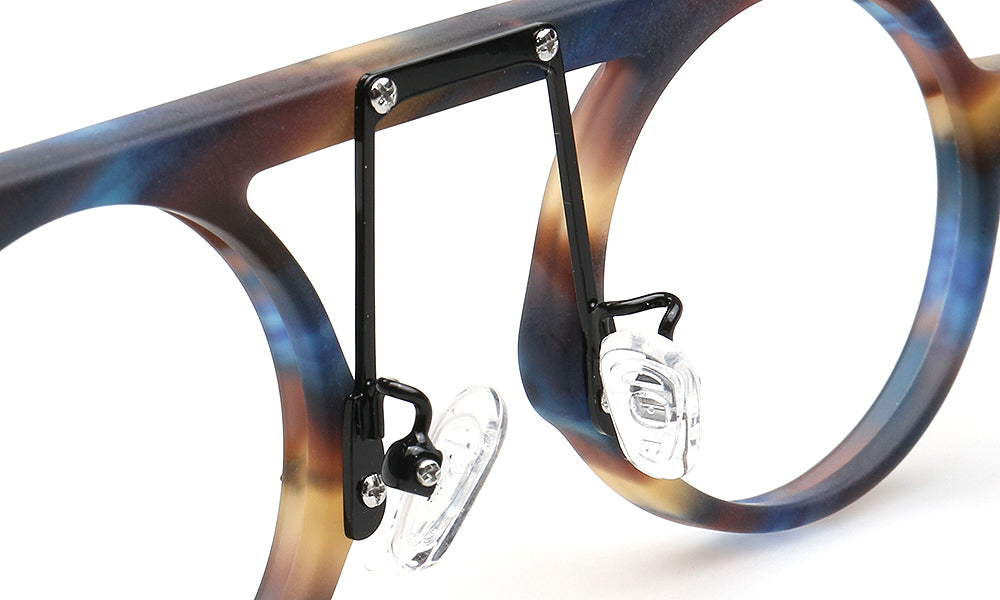 bridge of multicolor eyeglasses frames