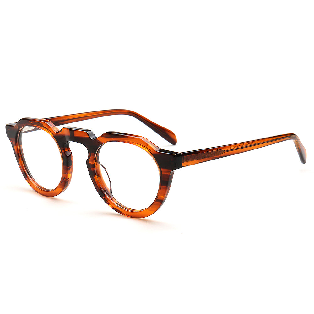 tortoise geometric vintage eyeglasses