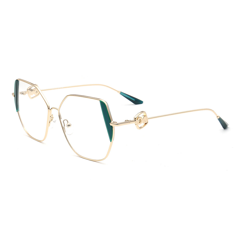 Harriet | Womens Geometric Metal Gold Glasses Frames