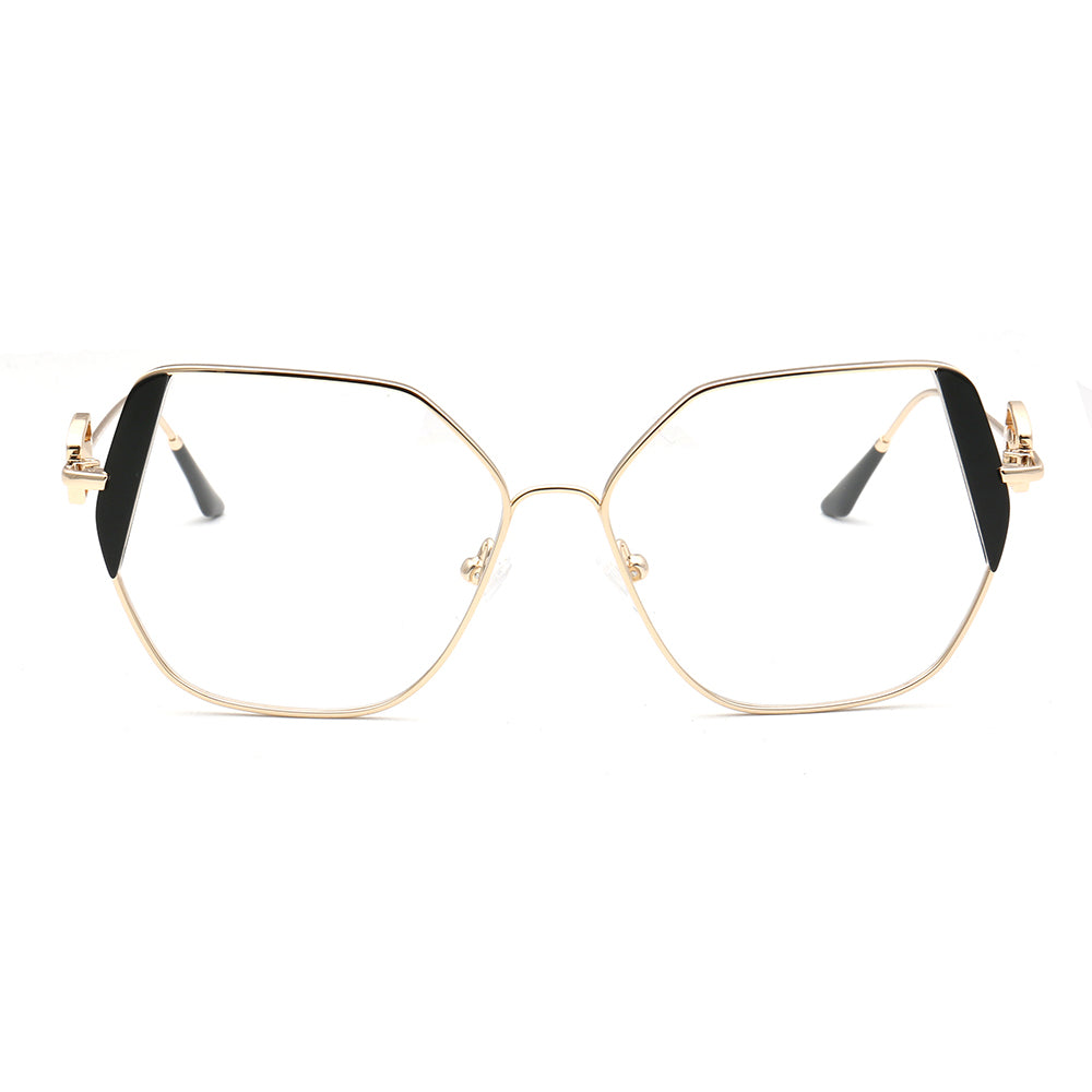 Harriet | Womens Geometric Metal Gold Glasses Frames