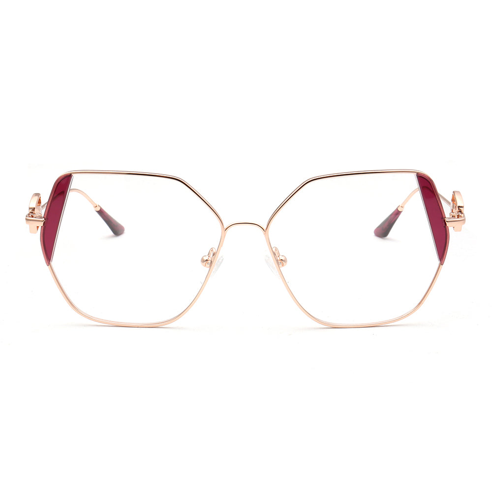 Harriet | Womens Geometric Metal Gold Glasses Frames