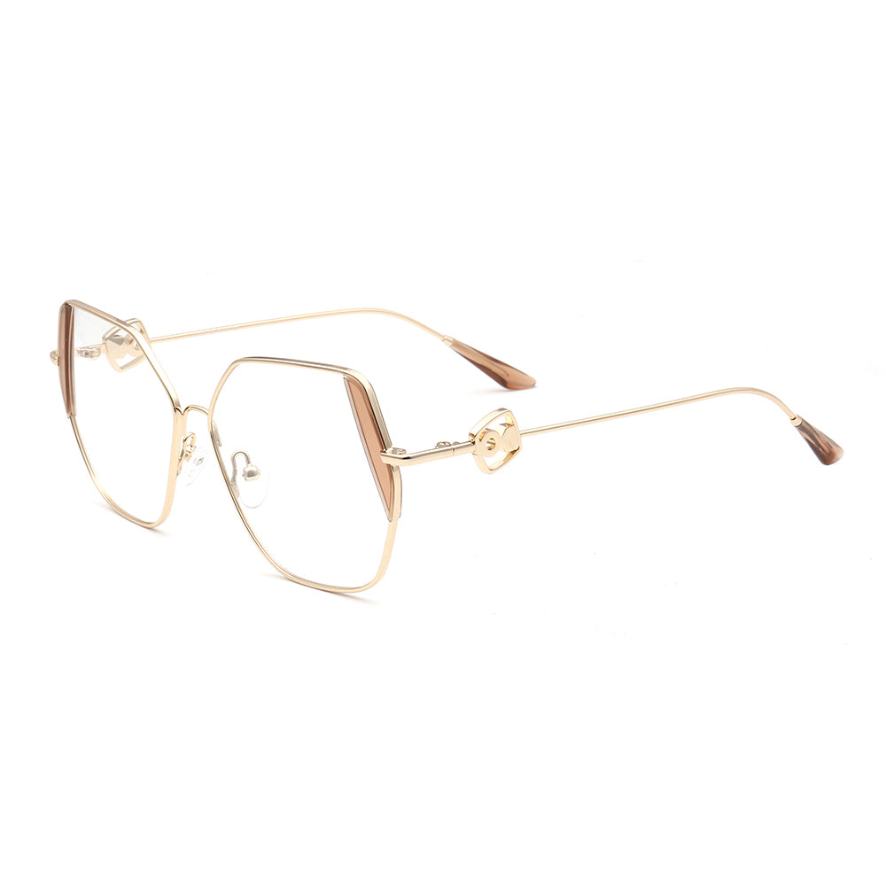 Harriet | Womens Geometric Metal Gold Glasses Frames