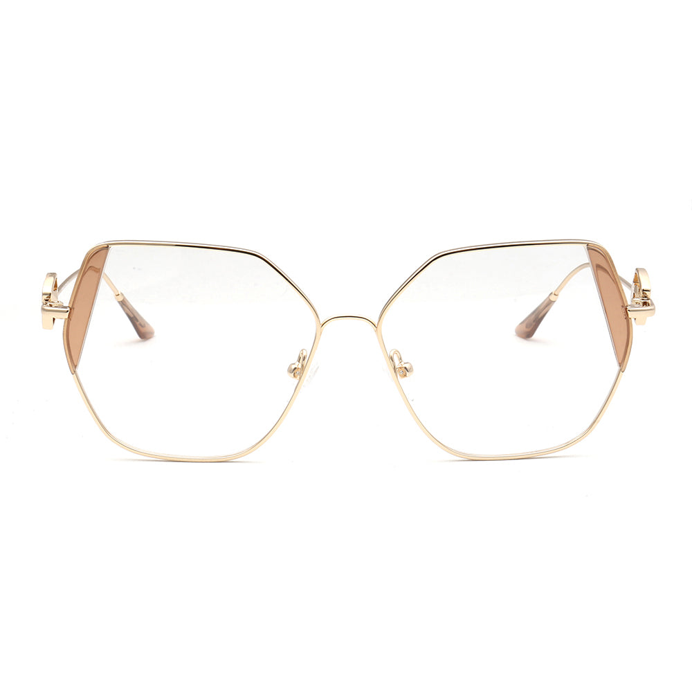 Harriet | Womens Geometric Metal Gold Glasses Frames