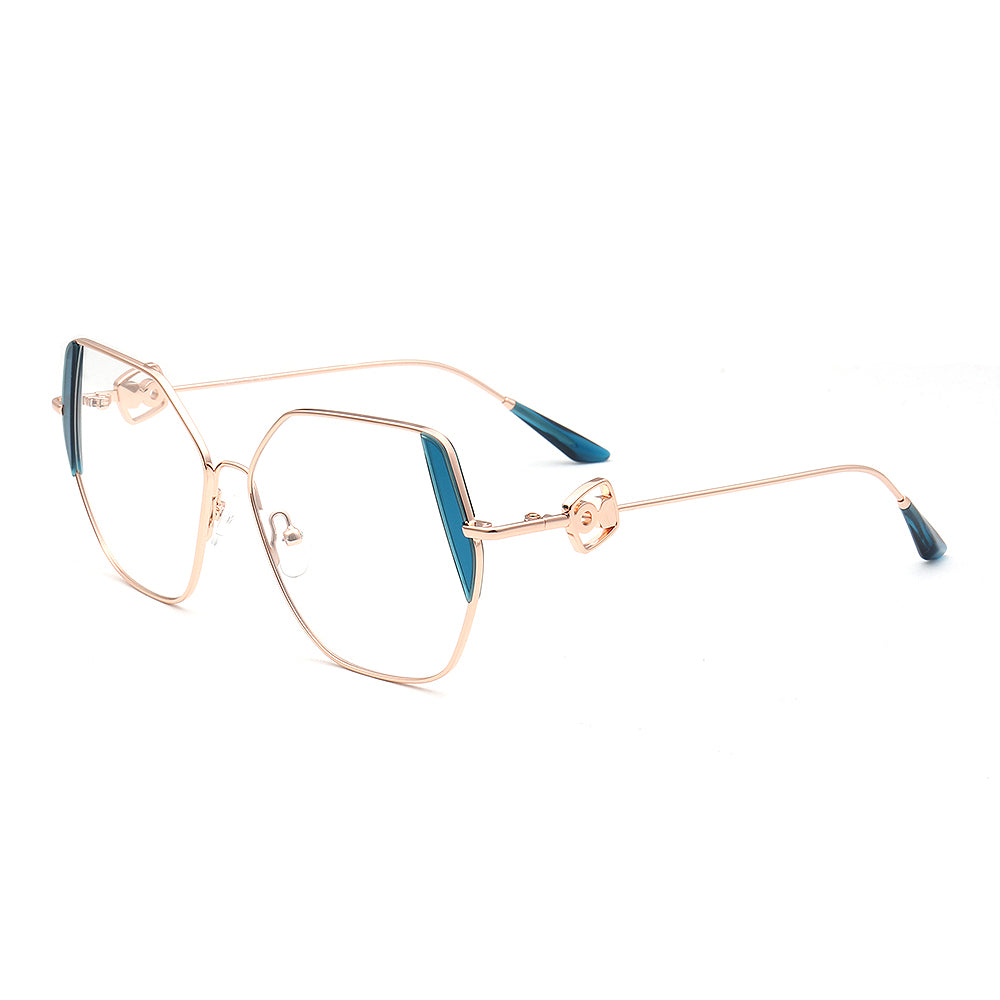 Harriet | Womens Geometric Metal Gold Glasses Frames