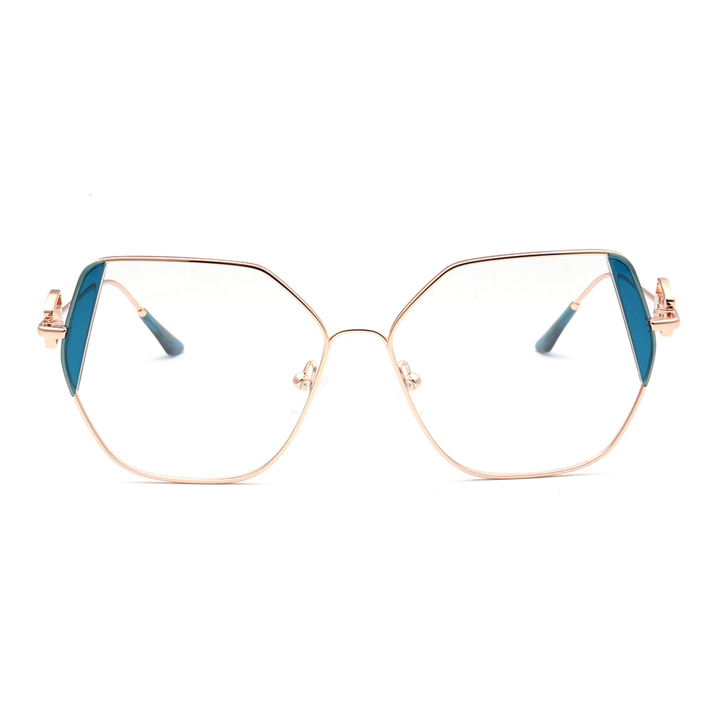 Harriet | Womens Geometric Metal Gold Glasses Frames