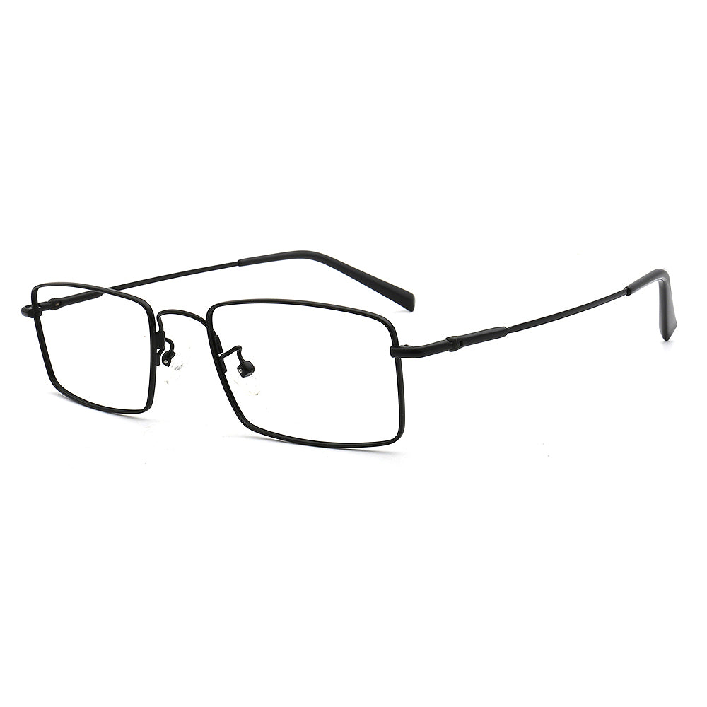 rectangle metal men eyewear frames black