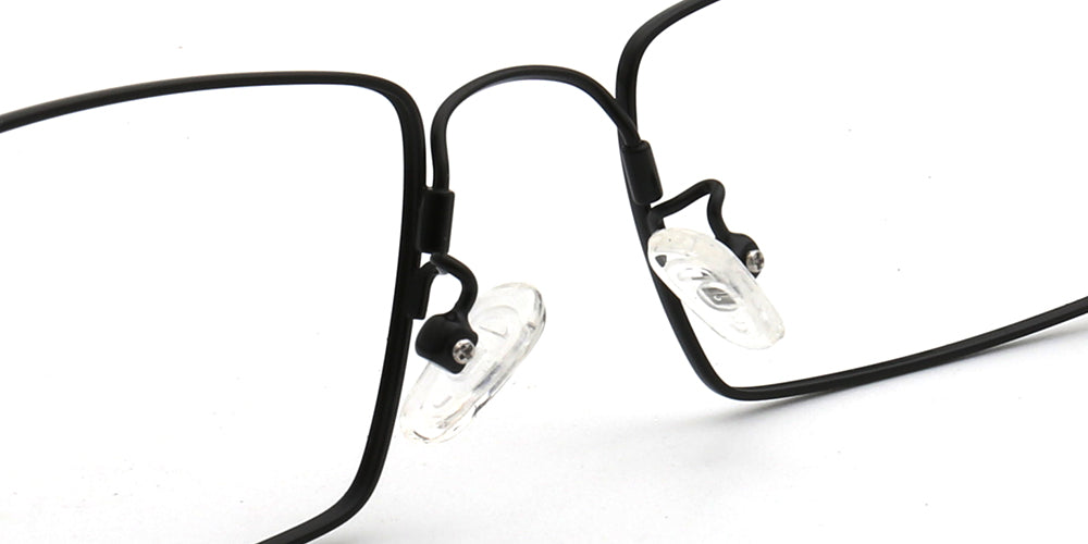 nose pads of black memory metal glasses frames