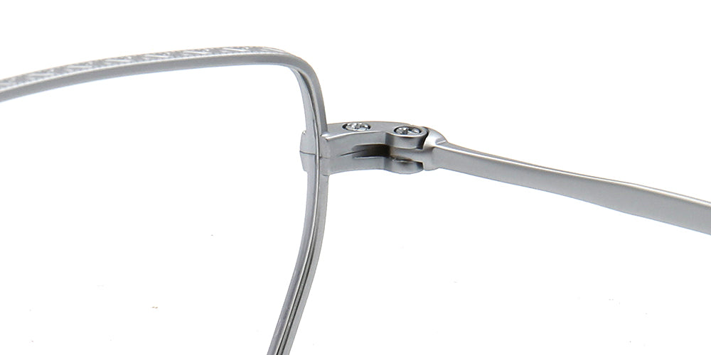 hinges of silver metal mens glasses frames