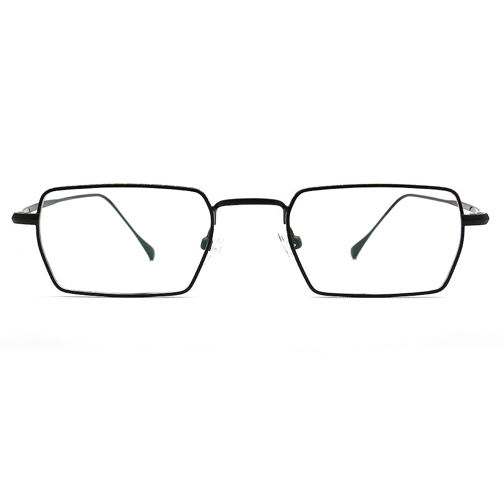 black business rectangle metal glasses frames