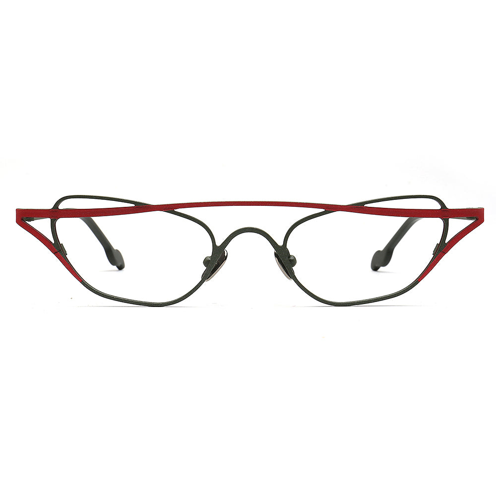 funky red eyeglasses frames cat eye spectacles