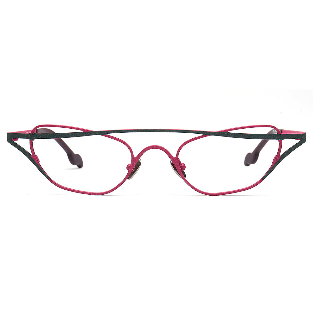 pink titanium eyewear for women cat eye