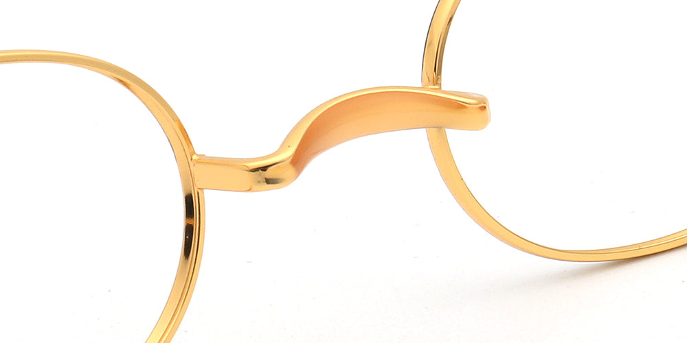 gold titanium bridge of titanium eyeglass frames