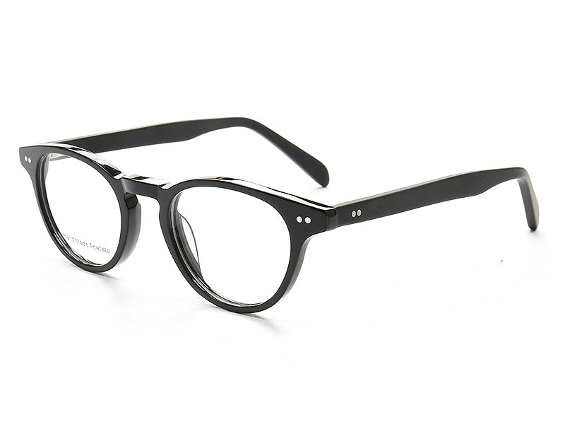 round eyeglasses frames for men black