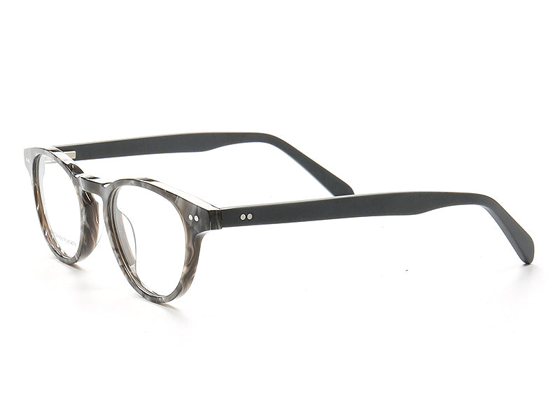 round eyeglasses frames grey for men