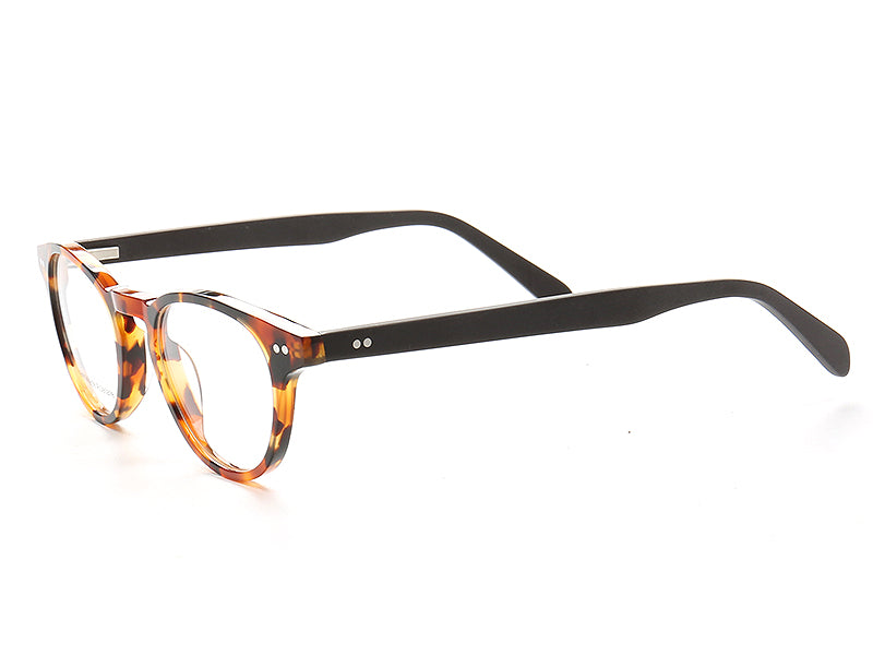 round eyeglasses frames amber for women