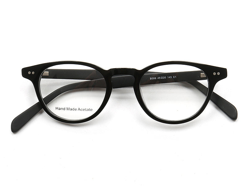 round eyeglasses frames black