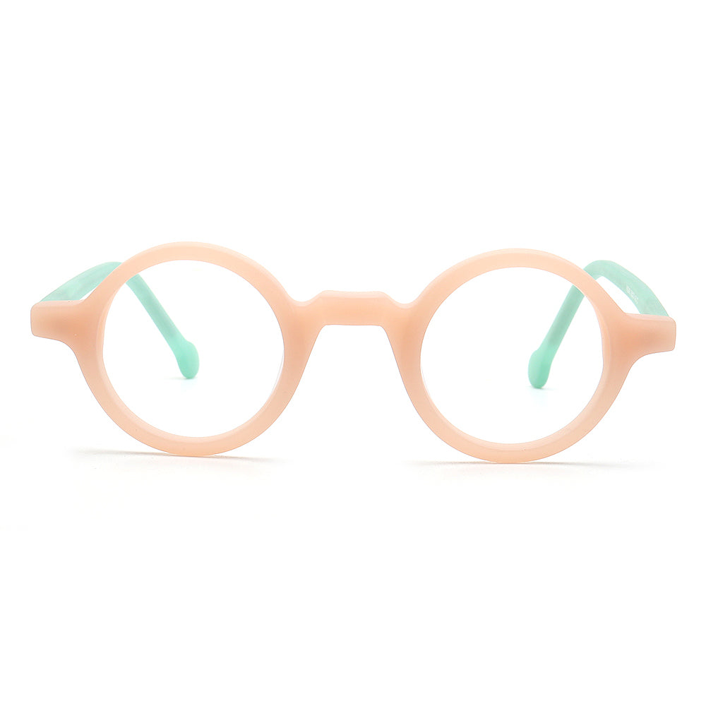 Jackson |  Retro Round Acetate Mens Eyeglass Frames | Stylish Transparent Vintage Eyewear Online