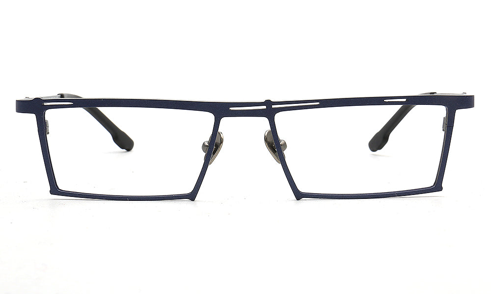 Mens Navy rectangle eyeglasses frames