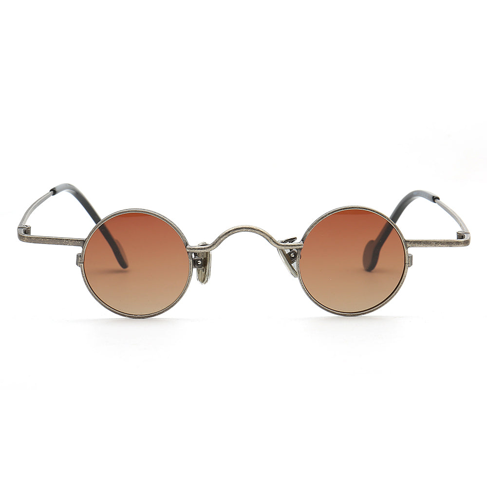 retro brown round sunglasses polarized 