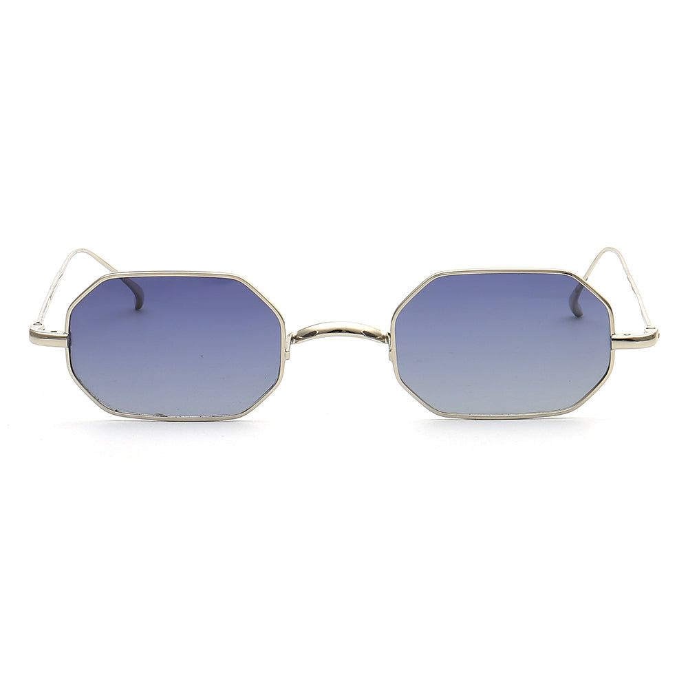 blue geometric sunglasses polarized uv400