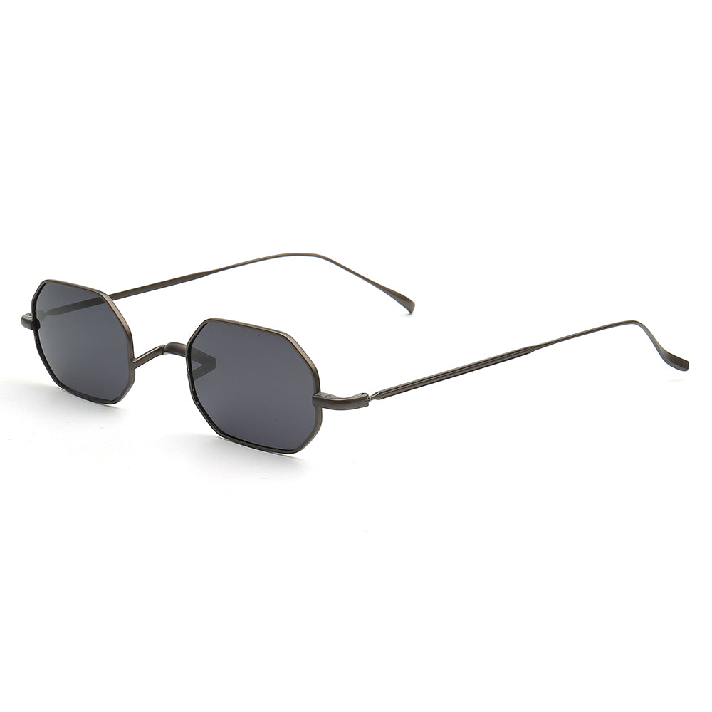 geometric mens black sunglasses polarized