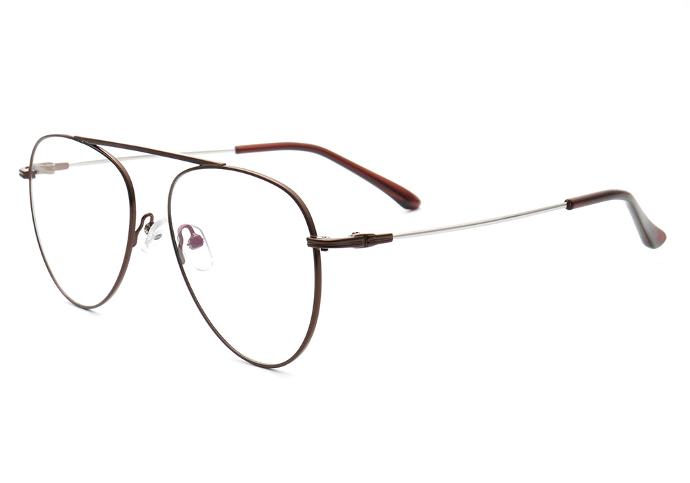 Graham | Flexible Pilot Style Memory Metal Eyewear Frames | Bendable & Pliable Mens Eyeglasses