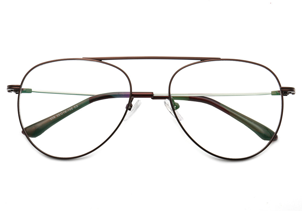 Graham | Flexible Pilot Style Memory Metal Eyewear Frames | Bendable & Pliable Mens Eyeglasses