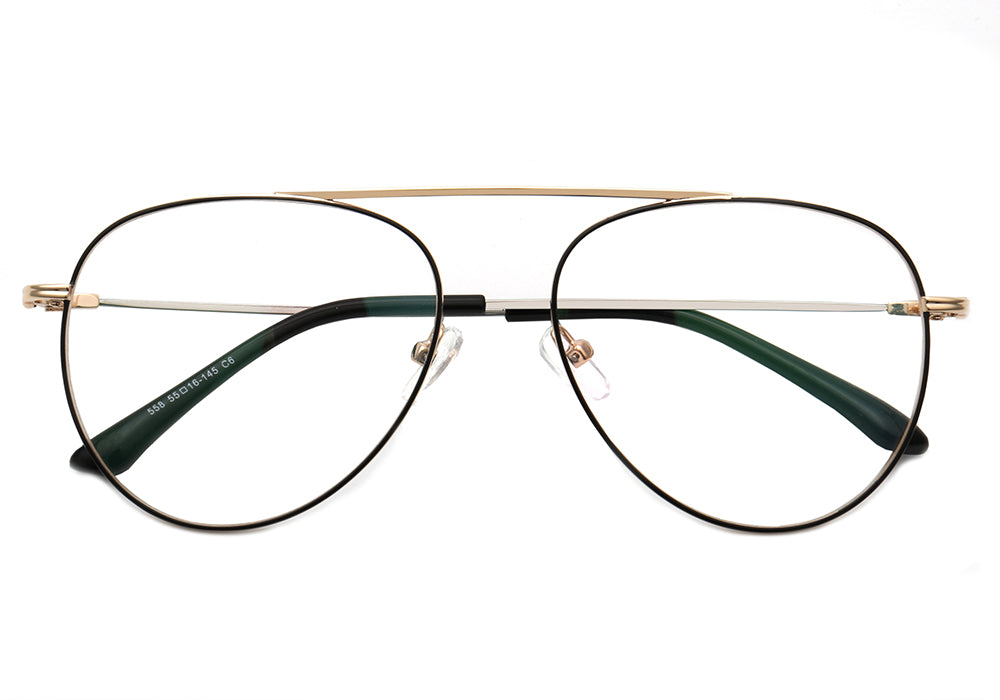 Graham | Flexible Pilot Style Memory Metal Eyewear Frames | Bendable & Pliable Mens Eyeglasses