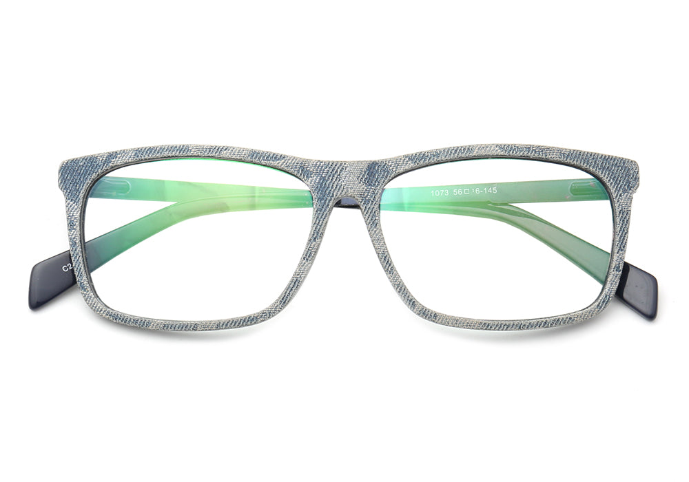 Devin | Stylish Square Denim Glasses Frames