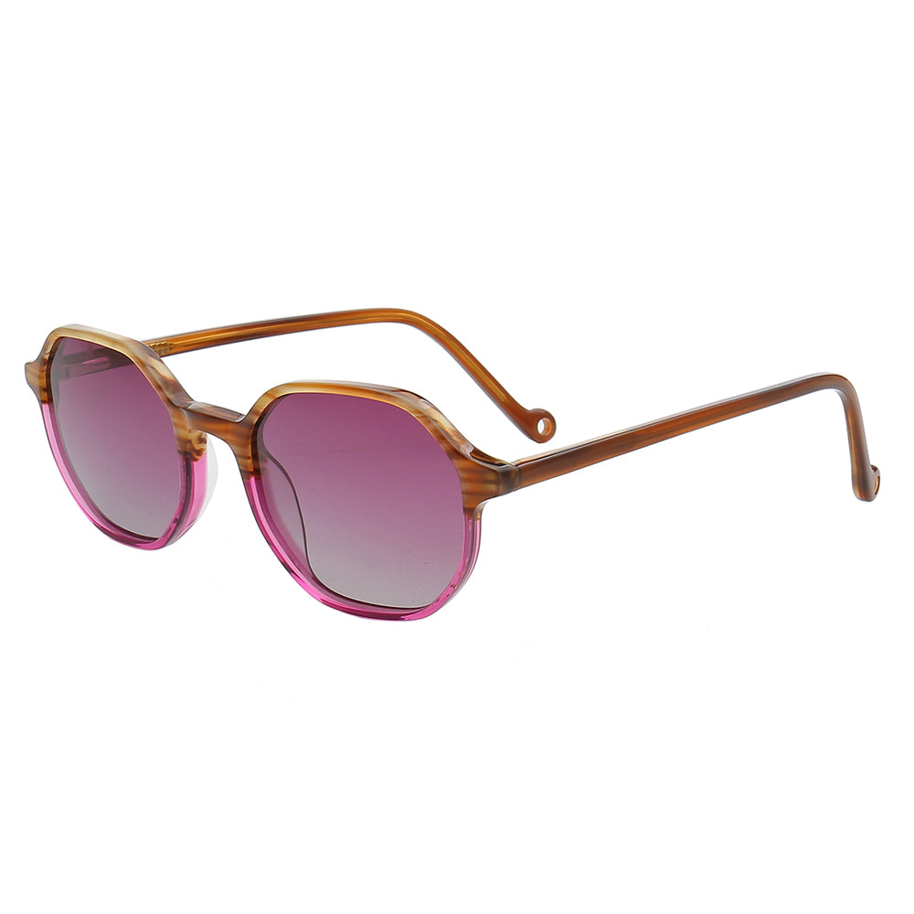 purple womens geometric sunglasses polarized