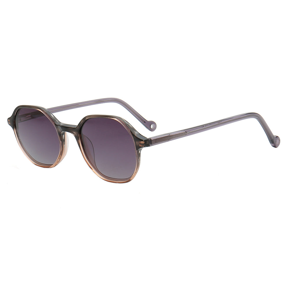 Violet geometric sunglasses polarized UV400