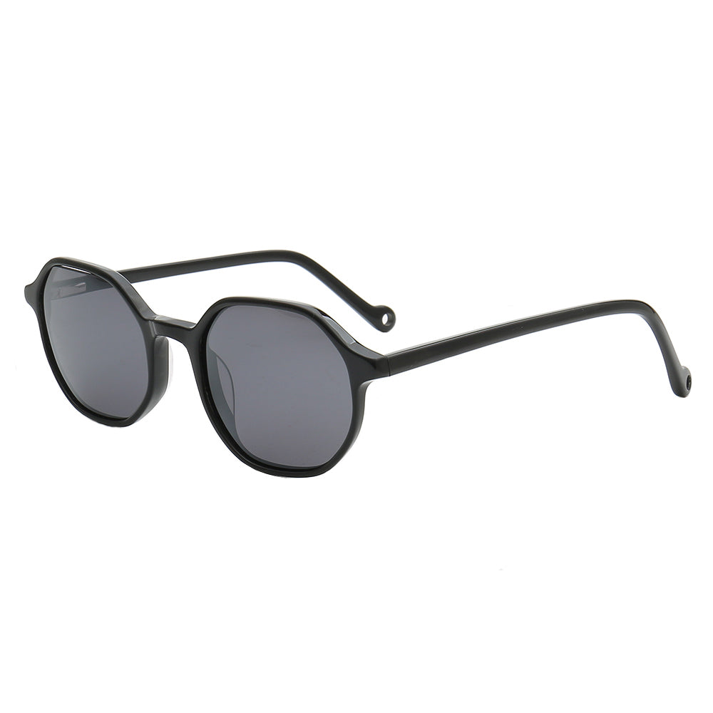 geometric polarized sunglasses men black