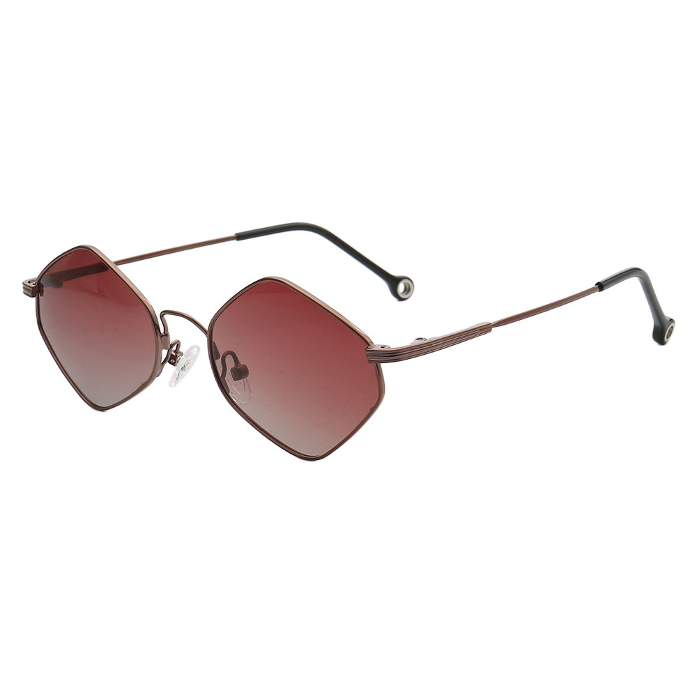 Hipster brown Geometric Sunglasses polarized