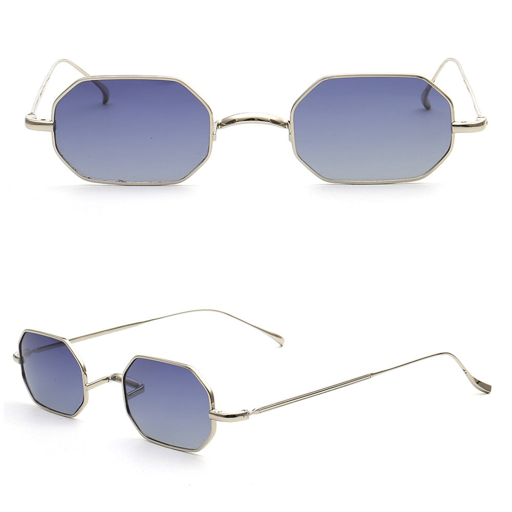 geometric sunglasses polarized blue