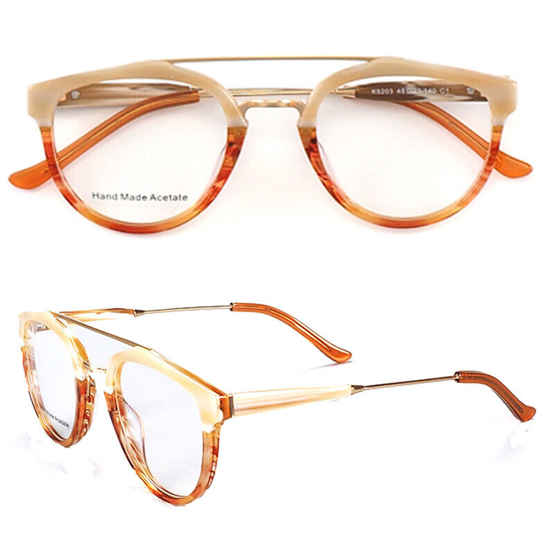 Caramel Double Bridge Eyeglasses Frames