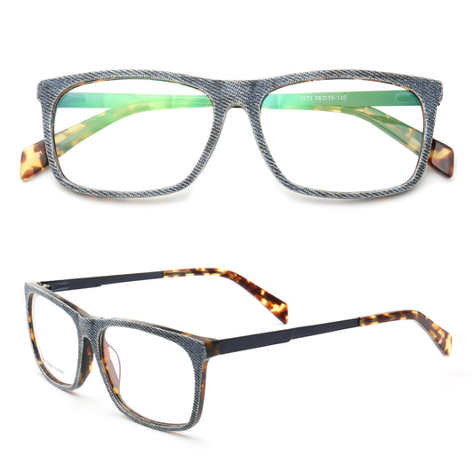 Devin | Stylish Square Denim Glasses Frames