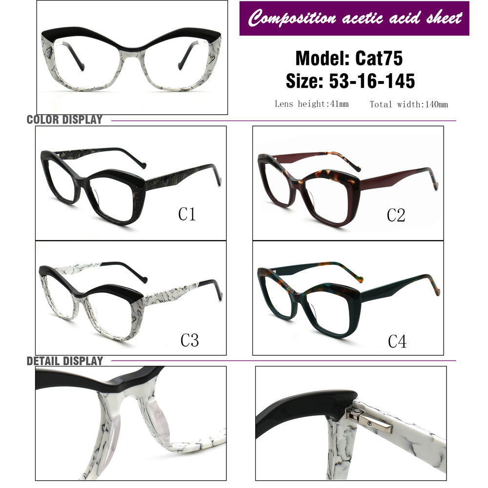 modern cat eye eyeglass frames for women trendy spectacles