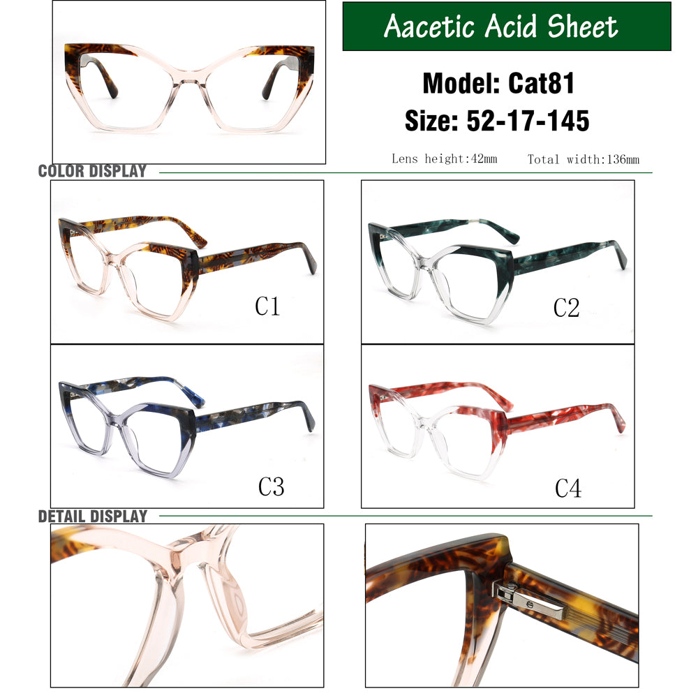 trendy womens cat eye glasses frames vintage