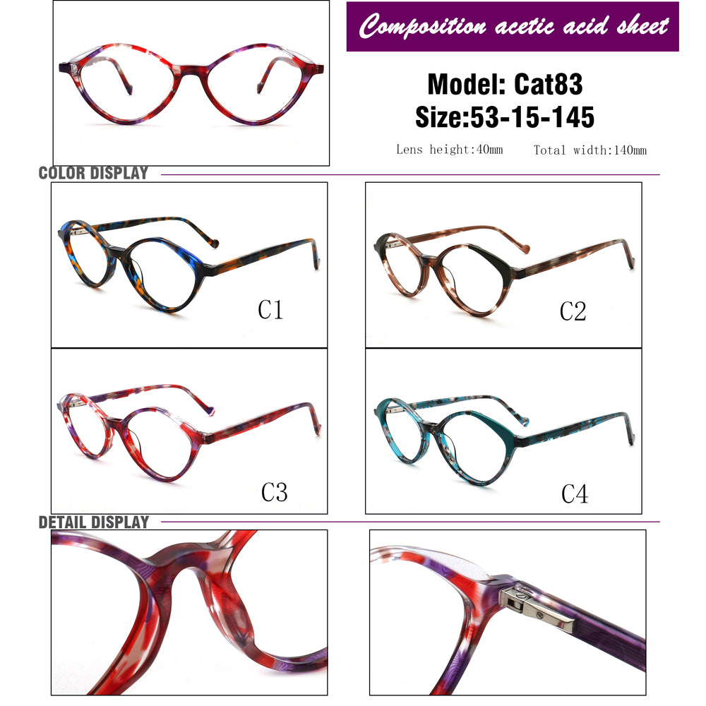 fashionable floral womens eyeglass frames