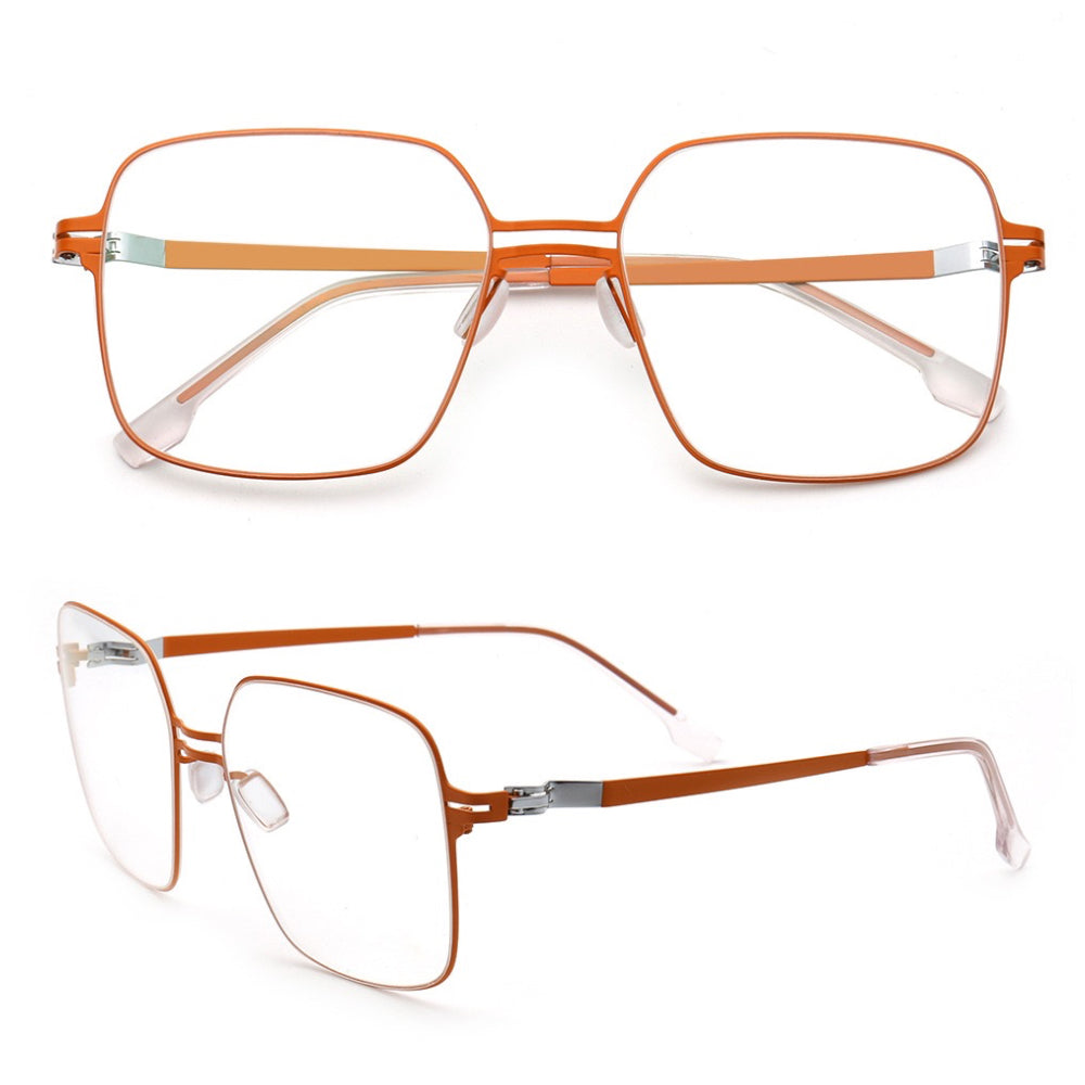 orange square mens glasses frames