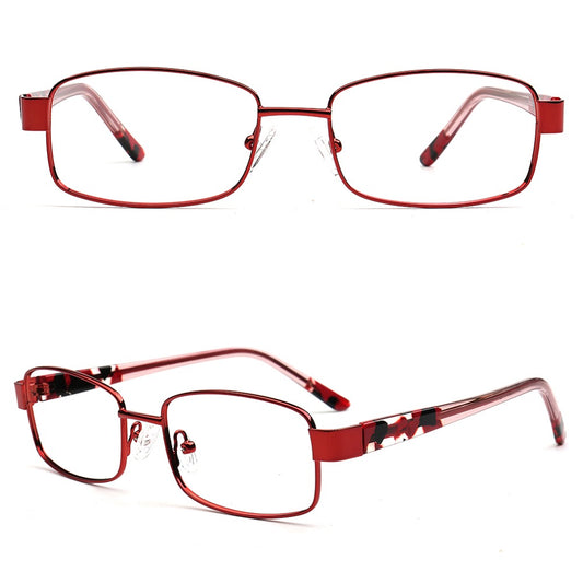 red metal glasses for women