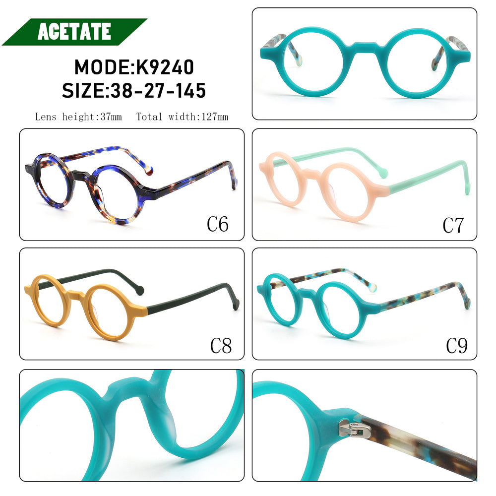 Jackson |  Retro Round Acetate Mens Eyeglass Frames | Stylish Transparent Vintage Eyewear Online