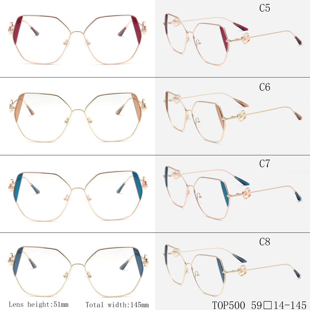 Harriet | Womens Geometric Metal Gold Glasses Frames